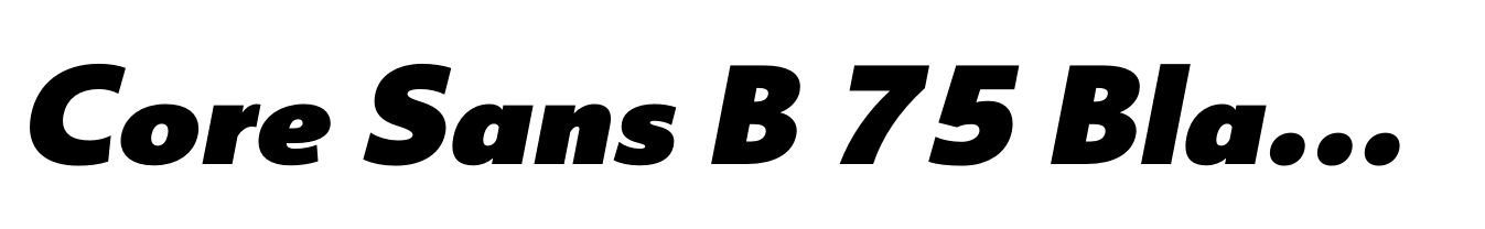 Core Sans B 75 Black Italic